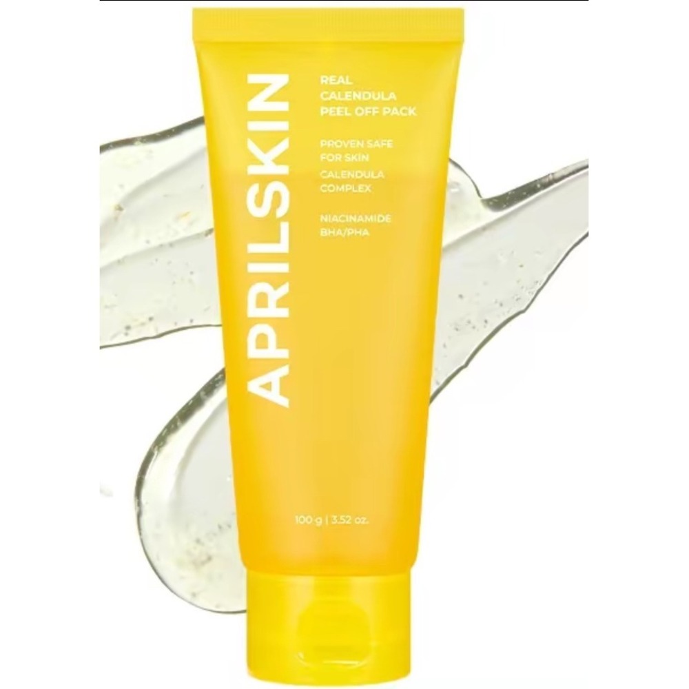 Aprilskin Real Calendula Peel Off Pack 100g 3.52oz Niacinamide BHA PHA Face Mask